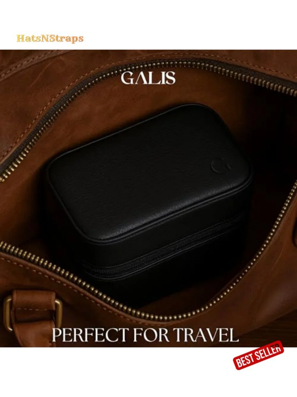 Premium Portable 2-Slot Watch Travel Case with Velvet Interior